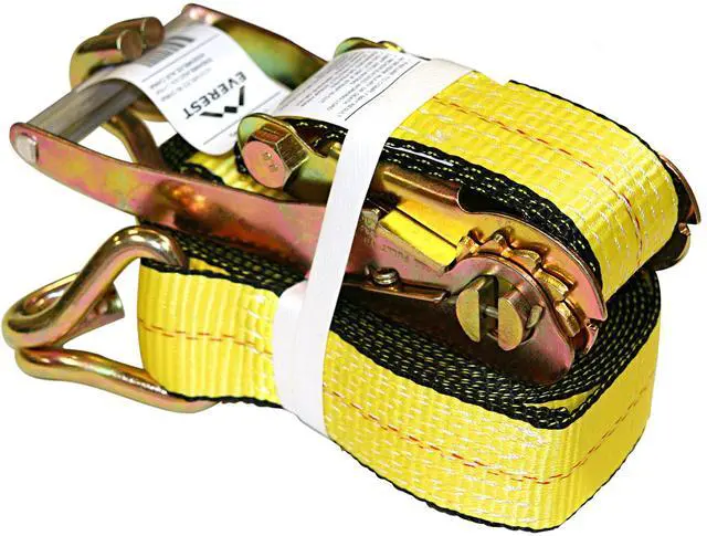 Alt view image 13 of 16 - Everest Premium Ratchet Tie Down – 1 PK – 2 IN – 27 FT – 3333 LBS Working Load – 10000 LBS Break Strength – Double J Hook – Cargo Straps Perfect for Moving Appliances, Lawn Equipment and