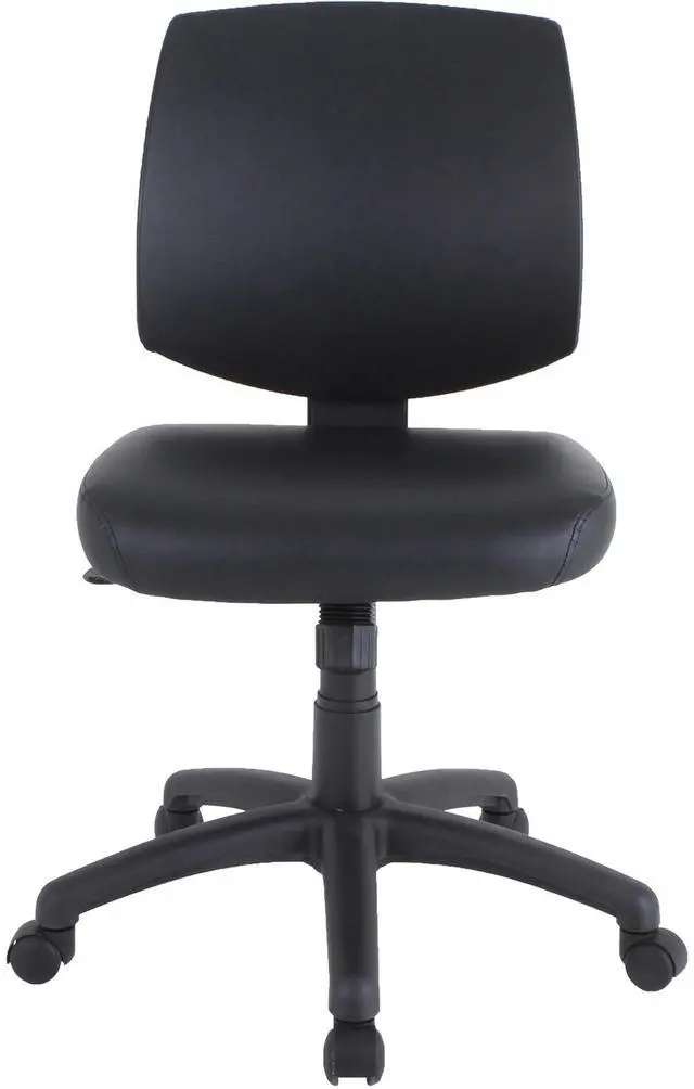Alt view image 3 of 7 - Lorell PVC Upholstery Task Chair - Black 84877