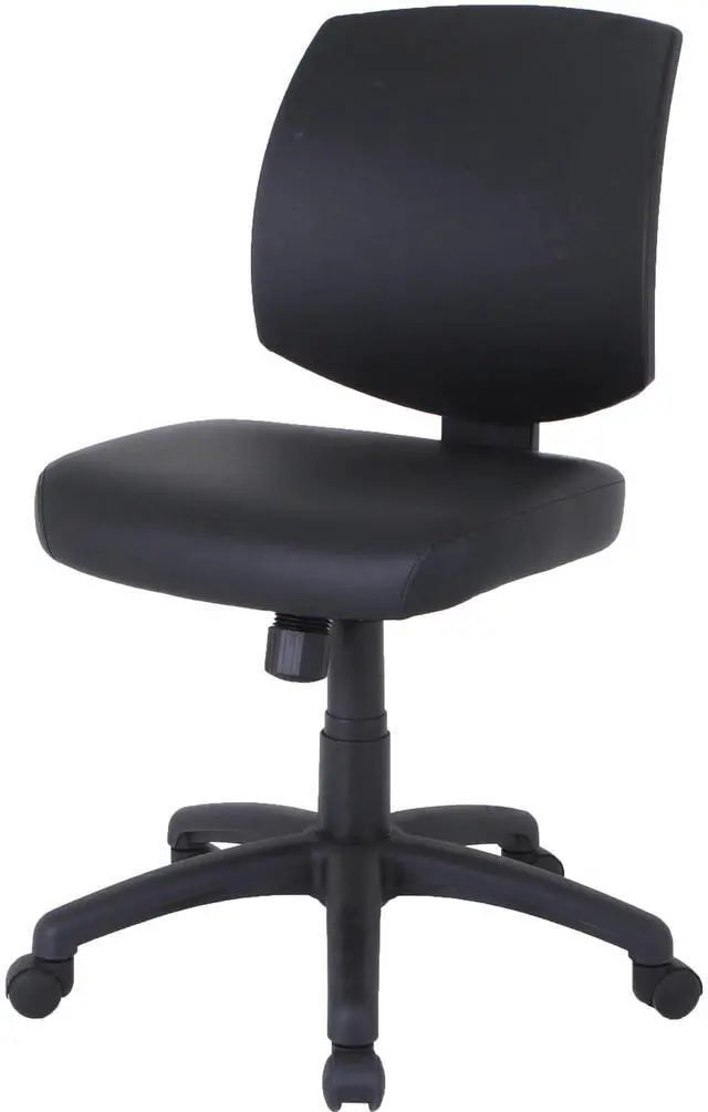 Alt view image 5 of 7 - Lorell PVC Upholstery Task Chair - Black 84877