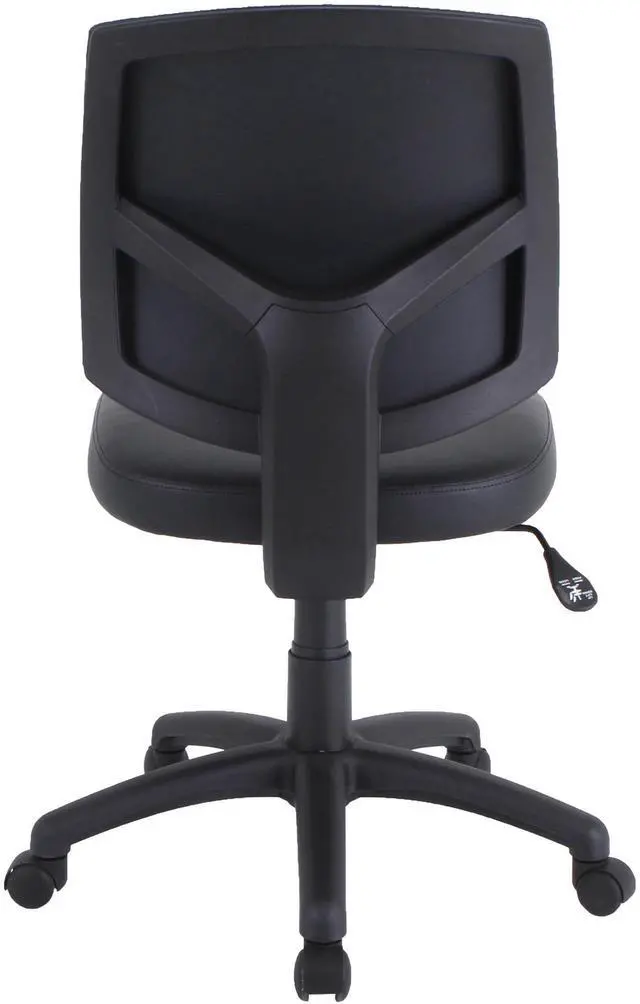Alt view image 2 of 7 - Lorell PVC Upholstery Task Chair - Black 84877