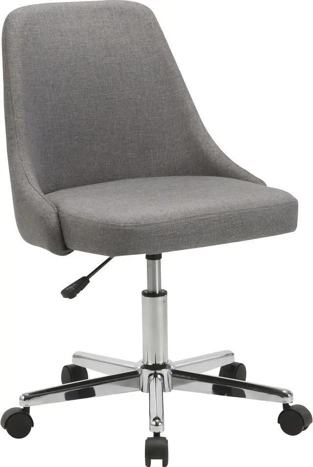 Alt view image 3 of 9 - Lorell LLR68571 22.5 x 24.4 x 31.5 in. Resi Gray Fabric Armless Low Back Chair, Gray