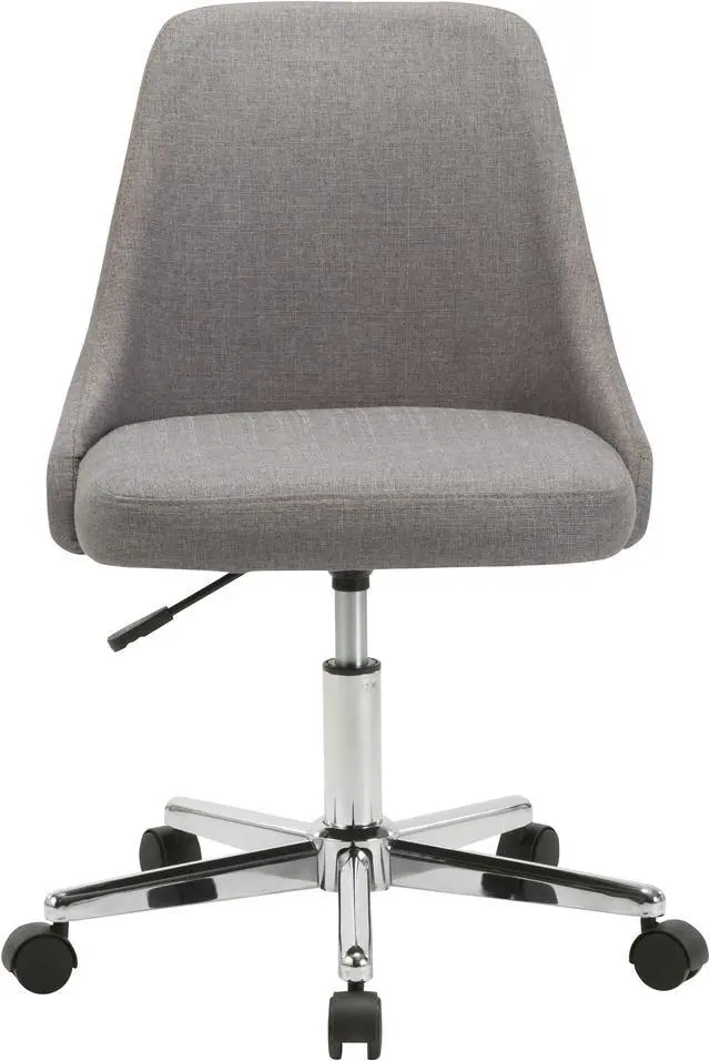 Alt view image 7 of 9 - Lorell LLR68571 22.5 x 24.4 x 31.5 in. Resi Gray Fabric Armless Low Back Chair, Gray