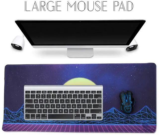 Alt view image 2 of 7 - Large Gaming Mouse Pad, Extended Xxl Desk Pad & Non-Slip Rubber Mat For Mice And Keyboard With Stitched Edges (90X40 Zisesun011)
