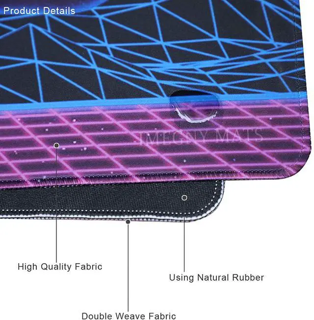 Alt view image 4 of 7 - Large Gaming Mouse Pad, Extended Xxl Desk Pad & Non-Slip Rubber Mat For Mice And Keyboard With Stitched Edges (90X40 Zisesun011)