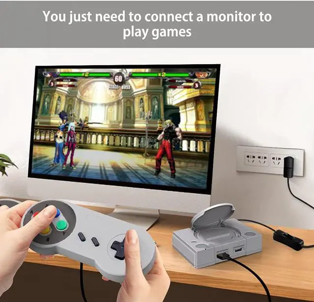 Alt view image 6 of 7 - Raspberry Pi 4 4Gb Kit, Retroflag Pistation Case With 5V 3A Power Supply, 32Gb Card, 2Pcs Usb Wired Controllers, Hdmi Cable , Case With Fan For Raspberry Pi 4B (4Gb Ram)