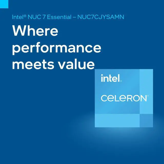 Alt view image 6 of 10 - Intel BOXNUC7CJYSAMN1 NUC 7 Essential Celeron J4005 Dual-core 2GHz NUC Kit