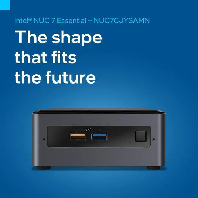 Alt view image 8 of 10 - Intel BOXNUC7CJYSAMN1 NUC 7 Essential Celeron J4005 Dual-core 2GHz NUC Kit