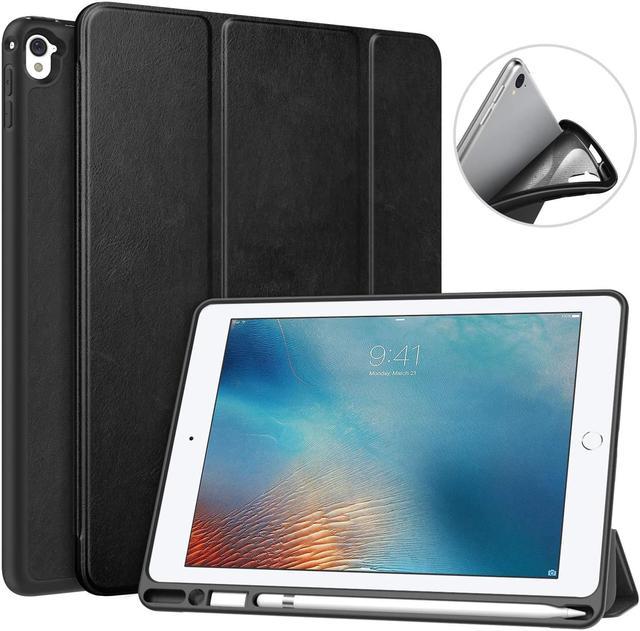 Smart cover case for iPad with a stylus holder - Black