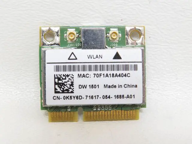 Alt view image 2 of 3 - Dell OEM Wireless 1501 Draft N Wireless WiFi 802.11 a/b/g/n Wireless Card K5Y6D