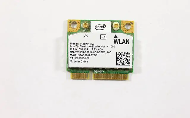 Main image of Dell OEM Intel Centrino 1000 WiFi 802.11 b/g/n Half-Height  Wireless Card V830R