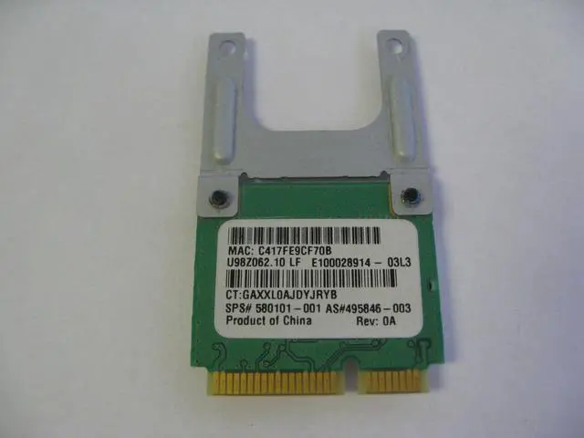Alt view image 2 of 2 - HP 580101-001 Atheros Ar9285 802.11 B/G/N (1X1) Wifi Adapter (Most Of World)