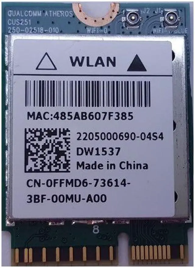 Main image of Dell Wireless DW1537 WiFi Wireless Bluetooth 4.0 m.2 Card FFMD6
