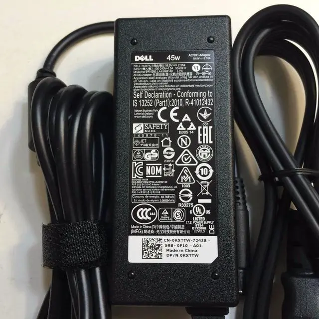 Alt view image 2 of 14 - Genuine Dell Inspiron 15 P51F P55F 45W 19.5V 2.31A AC Power Adapter