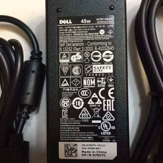 Alt view image 4 of 14 - Genuine Dell Inspiron 15 P51F P55F 45W 19.5V 2.31A AC Power Adapter