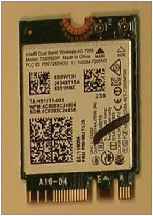 Main image of Lenovo 00JT535 OEM Wireless WIFI 802.11ac Card 4.0 WLAN Bluetooth 7265NGW