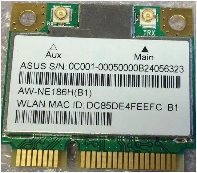 Main image of OEM Genuine ASUS Laptop Wifi Wireless Card AW-NE186H 0C001-00050000 G75VW 17.3" X75A
