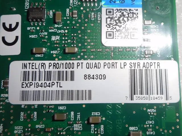 Alt view image 2 of 2 - Intel OEM Original EXPI9404PTL Pro-1000 PT 4-Port Gigabit PCI-E Server Network Adapter