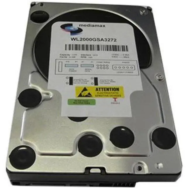Alt view image 3 of 5 - HDD 2TB (2000GB) 32MB Cache 7200RPM SATA2 3.5" Desktop Hard Drive - PC/Mac/DVR - OEM