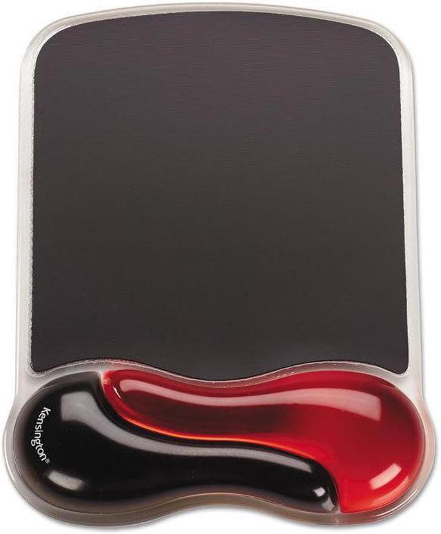 Kensington Duo Gel Wave Mouse Pad with Wrist Rest Red 62402 