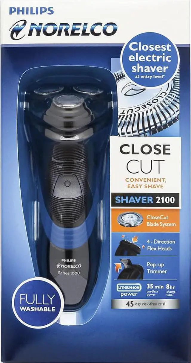 Alt view image 3 of 6 - Philips Norelco - 2100 Electric Shaver - Black/Dark royal blue