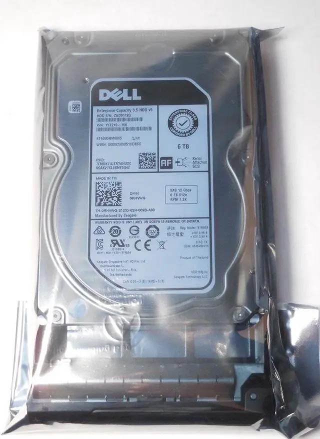 Main image of RHVWG DELL ENTERPRISE CLASS 6TB 7.2K SAS 3.5" 12Gb/s HDD W/TRAY F238F FS