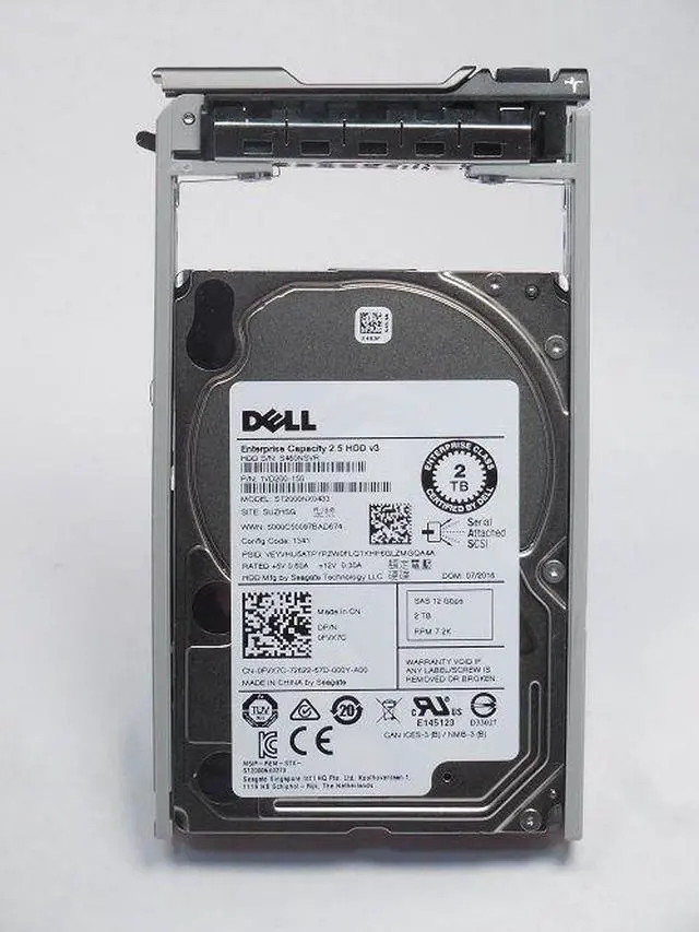 Main image of FVX7C DELL 2TB 7.2K SAS 2.5" 12Gb/s HDD W/TRAY