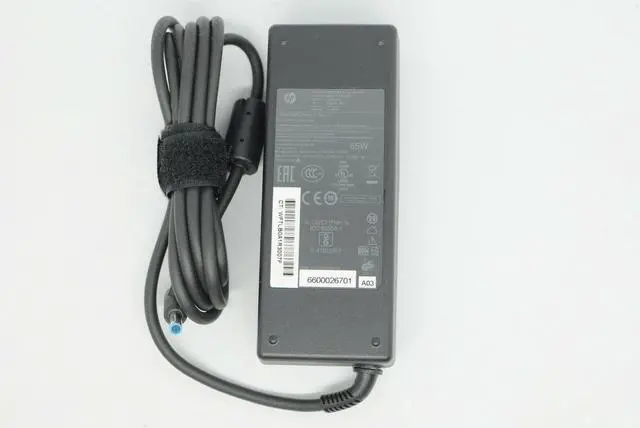 Alt view image 3 of 6 - Genuine HP 65W AC Power Adapter Laptop Charger 710412-001 709985-002 714657-001