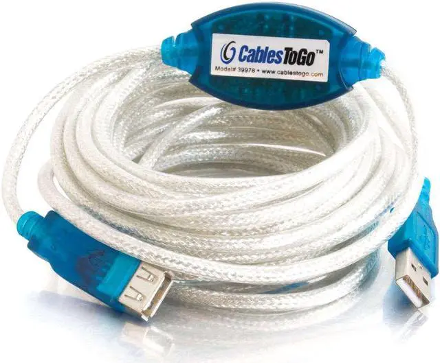 Alt view image 3 of 5 - C2G 5m USB 2.0 A Male to A Female Active Extension Cable