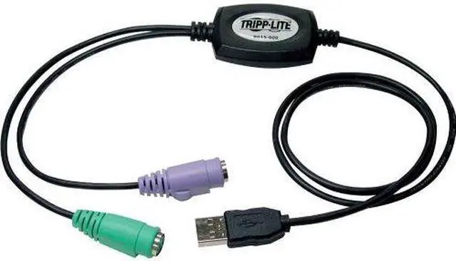 Main image of Tripp Lite Compact USB to PS/2 Keyboard/Mouse adapter PS/2 (F) to USB(M)