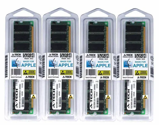 Main image of 4GB Kit 4X 1GB DIMM PC2700 Power Mac G5 Mid 2003 A1047 M9020LL/A Memory Ram