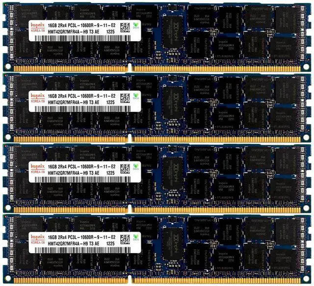 Main image of PC3L-10600 4x16GB DELL POWEREDGE R320 R420 R520 R610 R620 R710 R820 Memory Ram