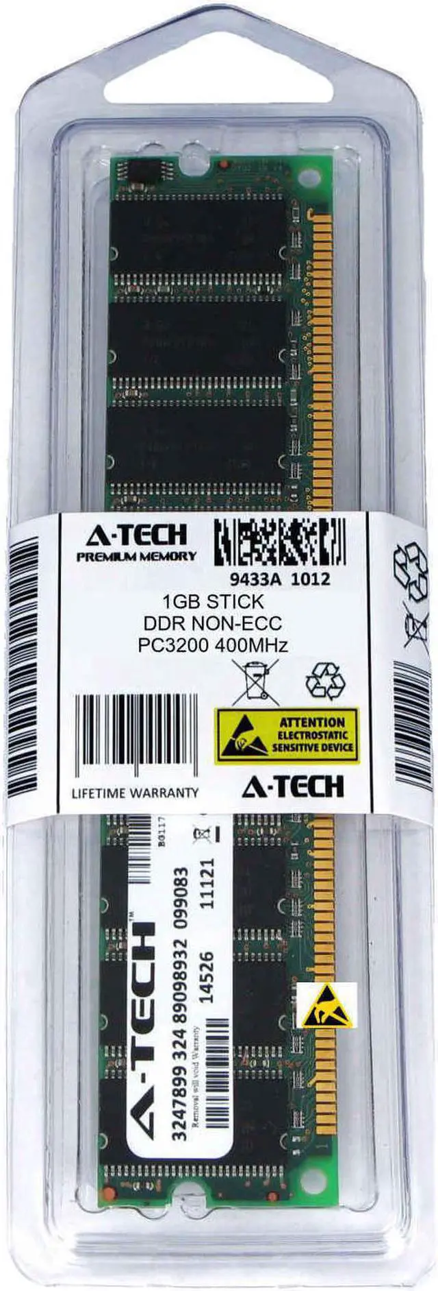 Main image of 1GB DDR Desktop Module 3200 Low Density 184 pin 184-pin DDR1 dimm 1 1G Memoy Ram