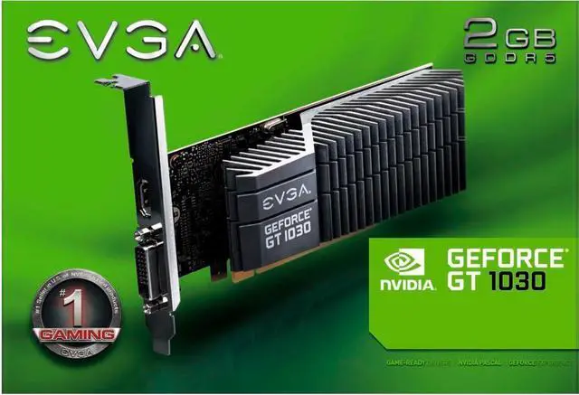 Alt view image 2 of 2 - EVGA - NVIDIA GeForce GT 1030 SC 2GB GDDR5 PCI Express 3.0 Graphics Card - Black