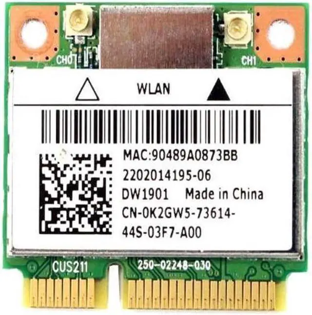 Alt view image 3 of 3 - OEM Dell DW1901 Atheros AR5B22 802.11a/b/g/n WIFI Bluetooth PCI-E Card K2GW5