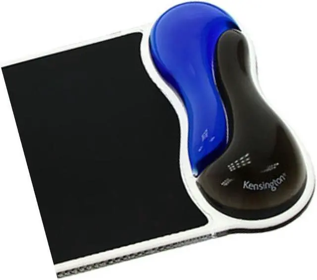 Alt view image 3 of 5 - Kensington Duo Gel Mouse Pad with Wrist Rest - Blue (K62401AM) Blue Mouse Pad