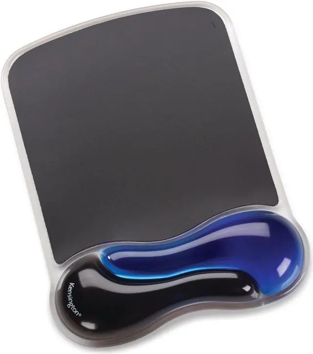 Alt view image 2 of 5 - Kensington Duo Gel Mouse Pad with Wrist Rest - Blue (K62401AM) Blue Mouse Pad