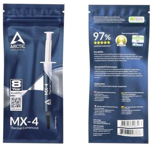 Alt view image 2 of 4 - ARCTIC MX-4 - Thermal Compound Paste, Carbon Based High Performance, Heatsink...