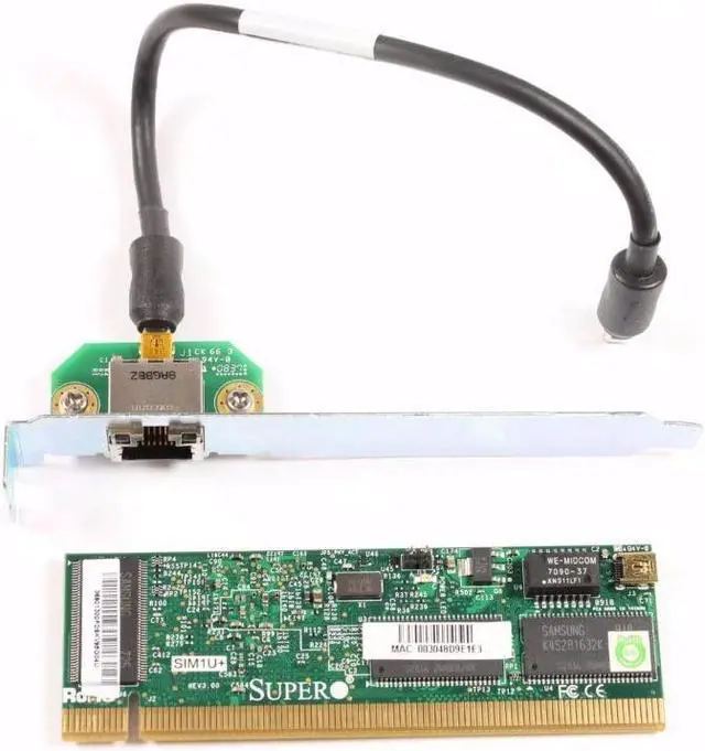 Alt view image 2 of 6 - Supermicro AOC-SIM1U+ IPMI 2.0 Remote Management Controller Card SIM1U+