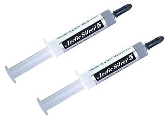 Main image of Arctic Silver 5 Syringe Thermal Compound 12.0 Gram Tube 2 Pack AS5-12G X2