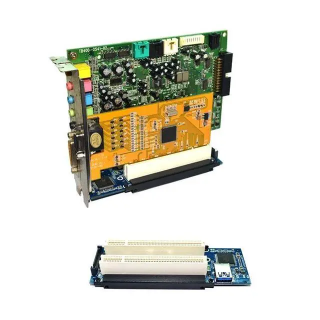 Alt view image 5 of 6 - Desktop Pci-Express Pci-E To Pci Adapter Card Pcie To Dual Pci Slot Expansion Card Usb 3.0 Add On Cards Convertor