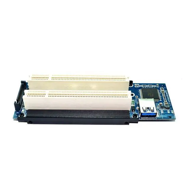 Alt view image 3 of 6 - Desktop Pci-Express Pci-E To Pci Adapter Card Pcie To Dual Pci Slot Expansion Card Usb 3.0 Add On Cards Convertor