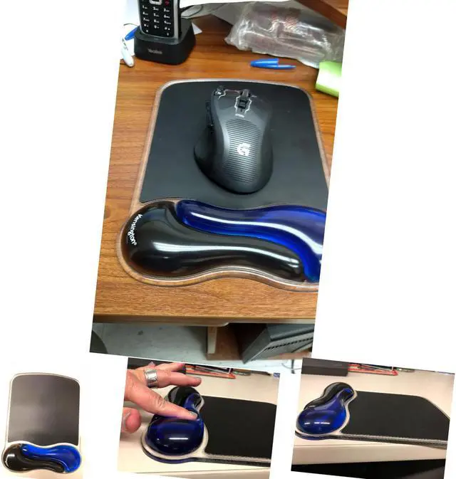 Alt view image 4 of 6 - Kensington Duo Gel Mouse Pad with Wrist Rest - Blue (K62401AM) Blue Mouse Pad