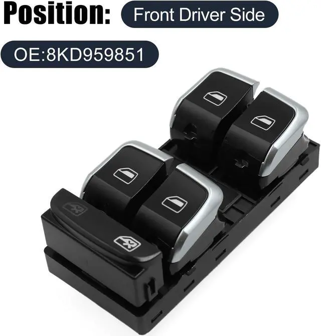 Alt view image 2 of 4 - Car Window Lifter Electrical Control Switch for Audi A4 S4 A5 Q5 S5 B8 8KD959851 8KD959851D