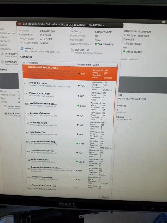 Alt view image 3 of 3 - Intel DC S3520 Series 240GB 2.5" SATA3 Solid State Drive SSDSC2BB240G7