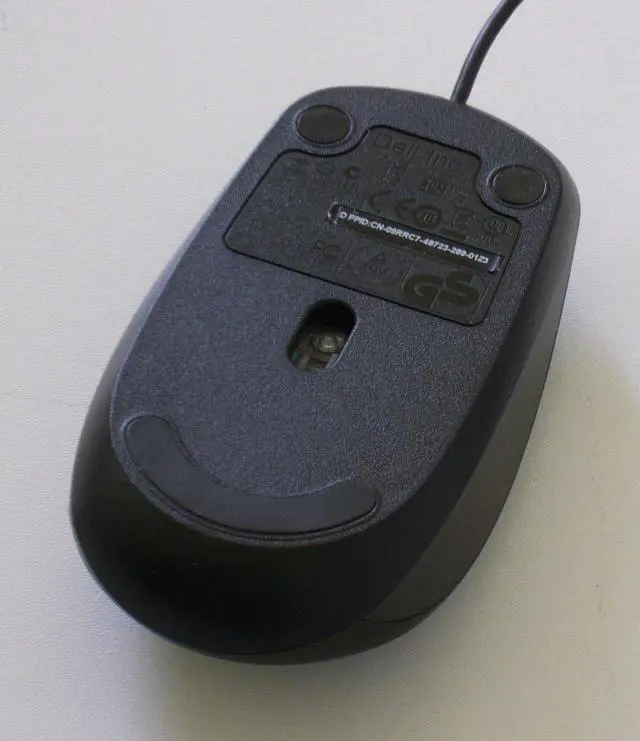 Alt view image 4 of 12 - New Genuine DELL 09RRC7 MS111-L Optical USB WIRED Scroll Mouse mice Look Black