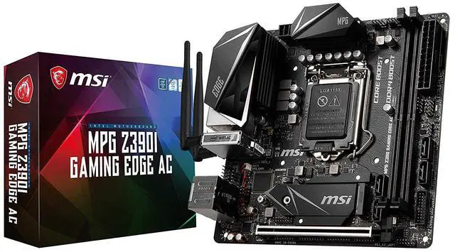 Main image of MSI MPG Z390I Gaming Edge AC LGA1151 (Intel 8th and 9th Gen) M.2 USB 3.1 Gen 2 DDR4 HDMI DP Wi-Fi Mi