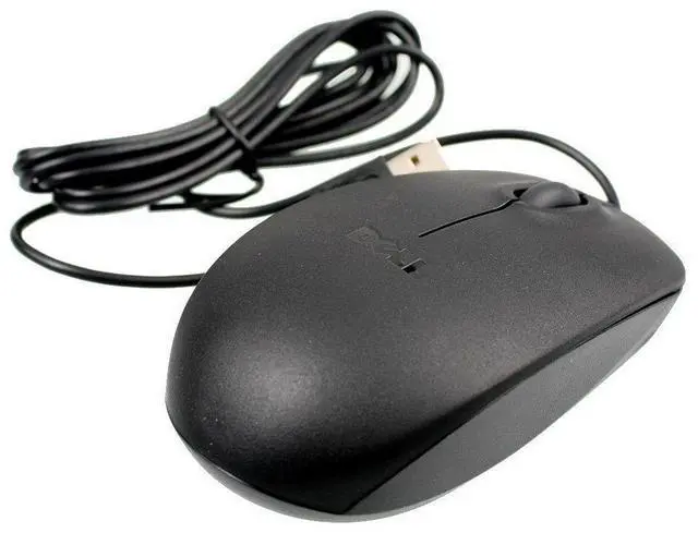 Main image of New Genuine DELL 09RRC7 MS111-L Optical USB WIRED Scroll Mouse mice Look Black