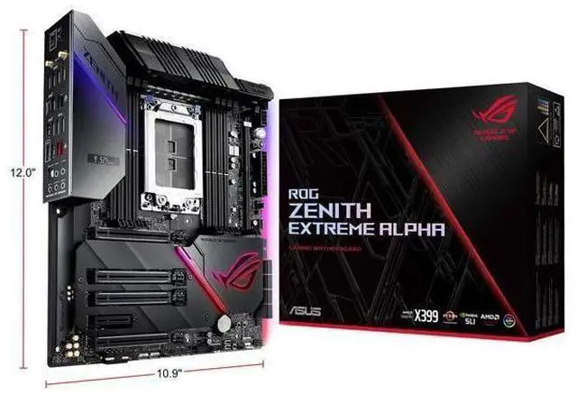 Alt view image 5 of 6 - ASUS ROG Zenith Extreme Alpha X399 HEDT Gaming Motherboard AMD Threadripper 2 (T