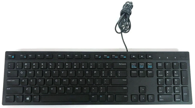 Main image of Dell KB216 Slim Black USB Wired Multimedia Desktop English Keyboard KB216t RKR0N