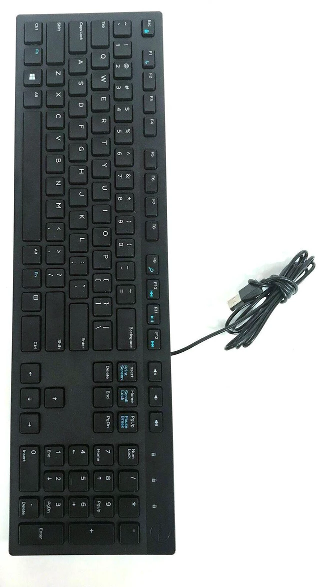 Alt view image 2 of 4 - Dell KB216 Slim Black USB Wired Multimedia Desktop English Keyboard KB216t RKR0N